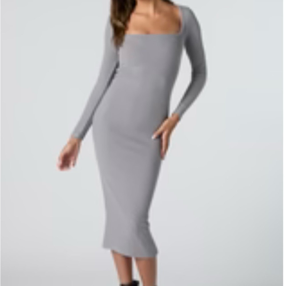 Forever 21 Gray Midi Dress